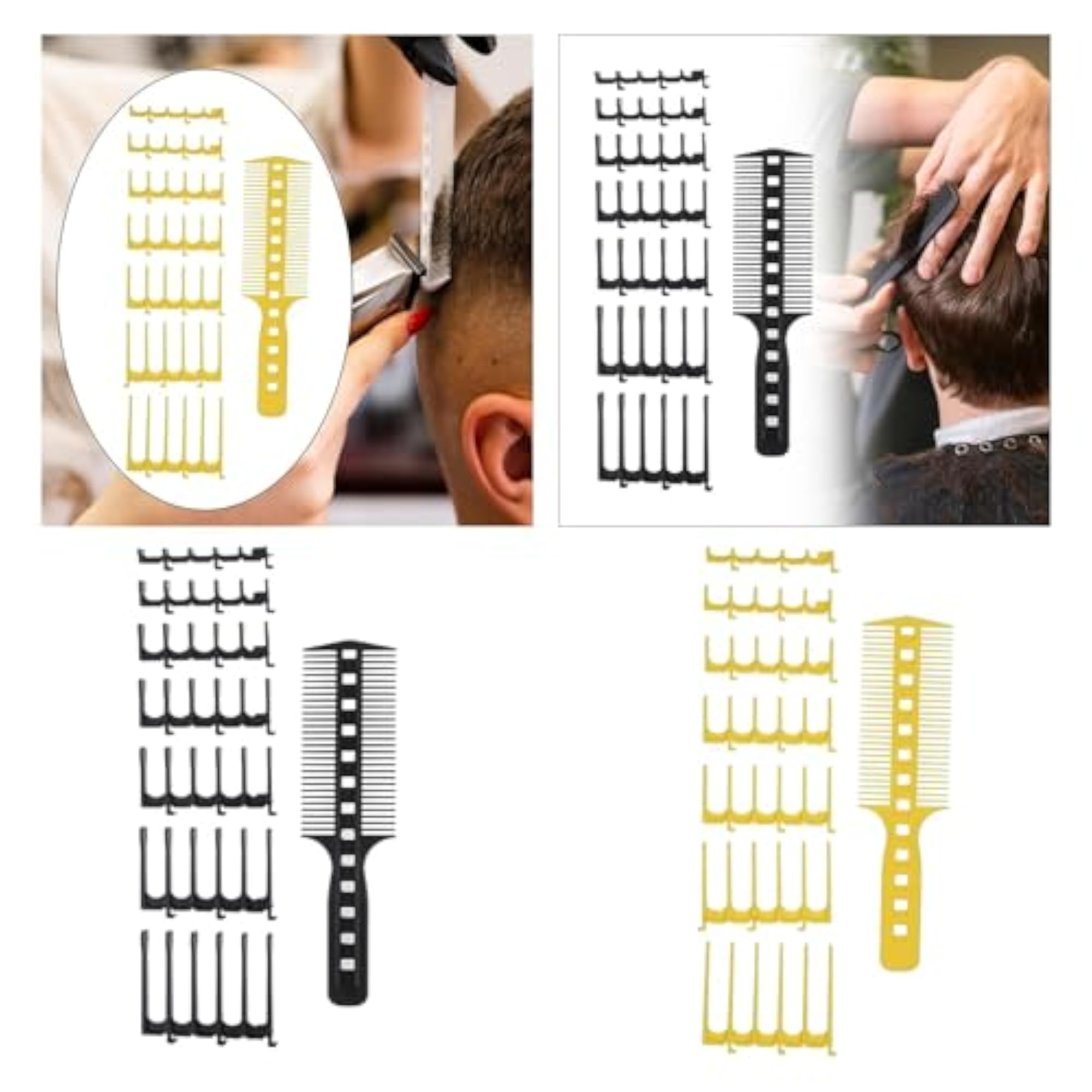 8Pcs DIY Home Hair Cutting Comb Set