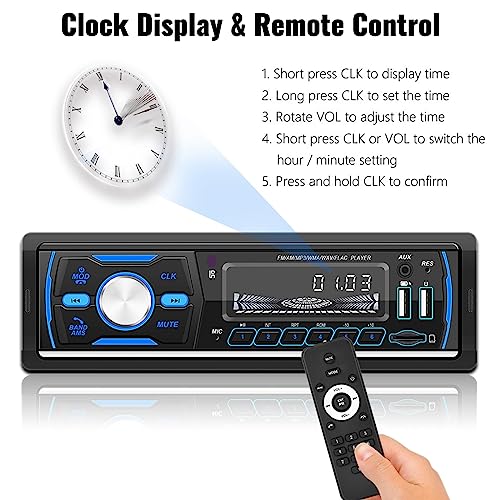 Sixwin Single Din Car Stereo With Bluetooth Fm Am Rds Dab+ Single Din Digital Media Receiver Car Mp3 Player Audio Systems Multimedia Player With Usb/Sd/Aux-In Wireless Remote Control #TOP4