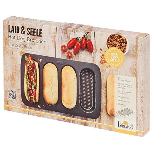 Plaque pour 4 petits pains RBV Birkmann 35,5x25,5 cm moule perforé - 3