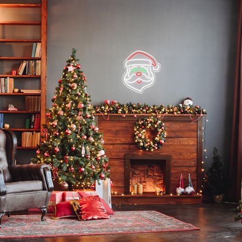 Image of Goneons Santa Claus Merry Christmas Neon Sign for Wall Decor, 9 Level Dimmable Christmas Santa Neon Sign, USB Powered LED Light for Bedroom Room Windows Wall Art Party Bars Decor