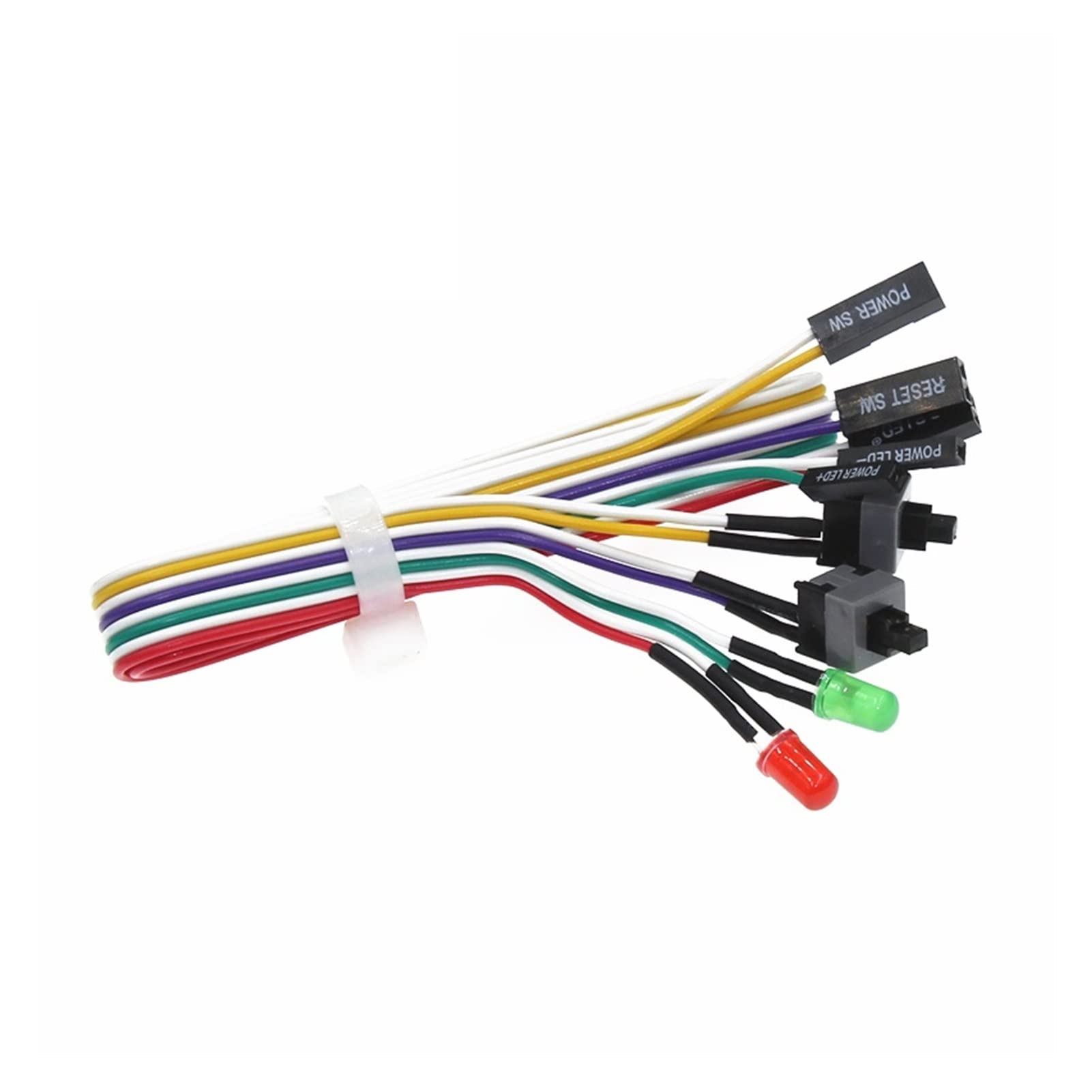 Micro-interrupteur PC de réinitialisation rapide avec câble 50cm et LED