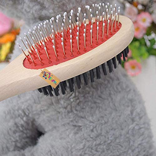 Image of Western Era Metal, Nylon Professional Double Sided Pin and Bristle Pet Brush for Dogs and Cats, Cleans Shedding and Dirt for Short Medium or Long Hair (Medium Size)