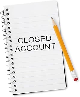 Large Pre Inked Closed Account Stamp, Perfect for Finance, Slim Design, Portable, Easy to Carry, Size Approx 3/4" x 2-1/4", Avail in Choice of 5 Ink Colors, Reinkable