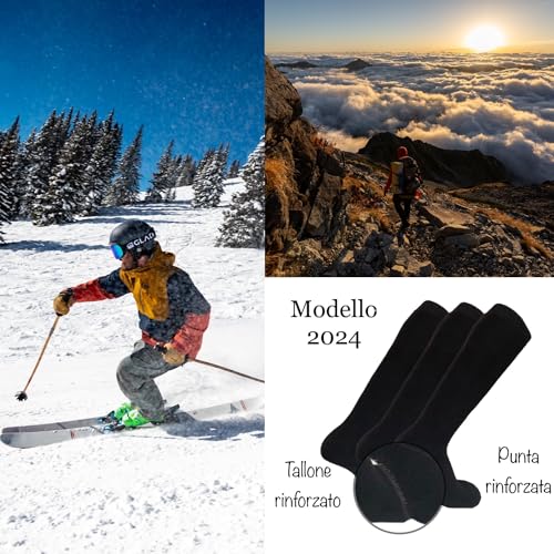 Skisocken Lucchetti Socks Milano für Herren, warme Fleece-Socken