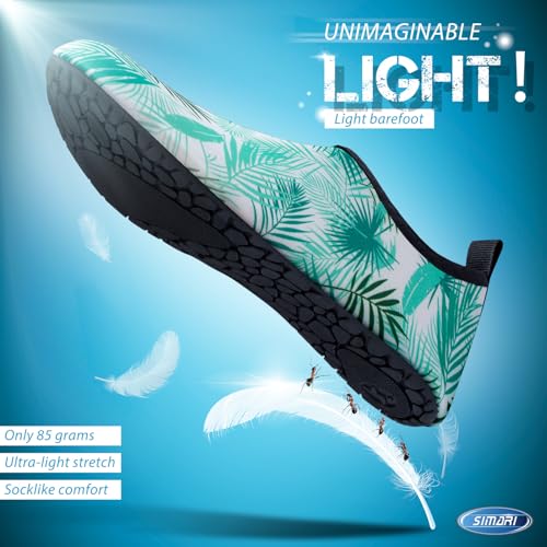 Image of SIMARI Water Shoes for Women Men Swim Aqua Socks Beach Pool Essentials Barefoot Surf River Boat Kayak Sea Yoga Sand Exercise Sport Accessories Breathable Quick-Dry Adult Youth Kid Size SWS001