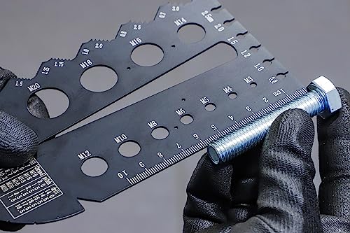 BGS 74247 | Schrauben- und Gewindeschablone | metrisch | M3 - M20, 0,5-13,00 mm