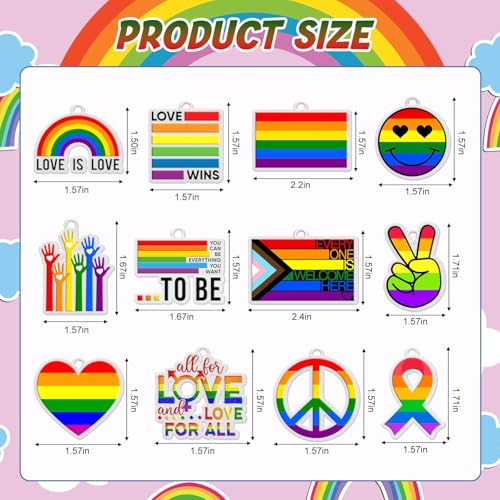Image of Denylo pro Gay Pride Rainbow Keychain Pride Month LGBT Accessories Gift Jewelry Gifts for LGBT