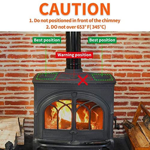 Heat Powered Stove Fan , Eivotor 4-Blade Auto-Sensing Fireplace Fan For Wood/Log Burner/Fireplace,Eco Friendly And Efficient Wood Stove Fan #TOP4