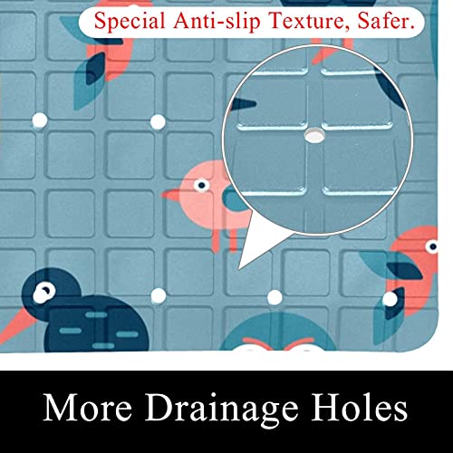 Tapis de bain antidérapant lavable en machine avec trous de drainage efficace - 3