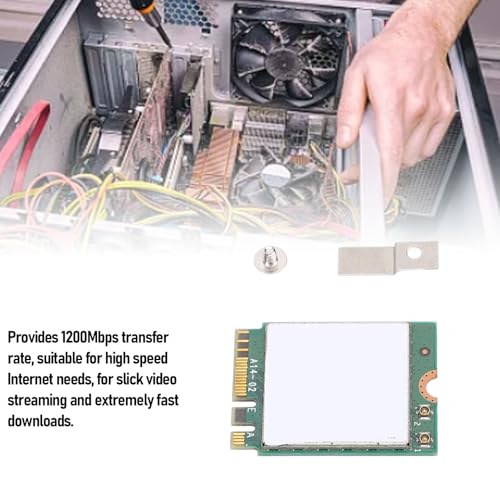 Tarjeta WiFi M.2 Inalámbrica 8265NGW, 1200Mbps AC Doble Banda BT 4.2 Interfaz M.2, Compatible con Windows 7, 8, 10 (Tarjeta Única) miniatura 2