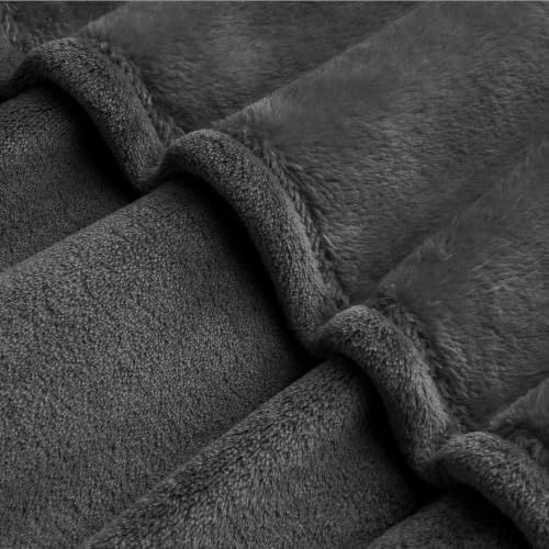 Image of BEDELITE Big Fleece Blanket 120 inch x 120 inch (10' x 10'), Super Soft Fluffy Fuzzy Oversized King Blanket for Bed, Couch, Sofa, Camping, Extra Large Fits Whole Family, Charcoal Grey