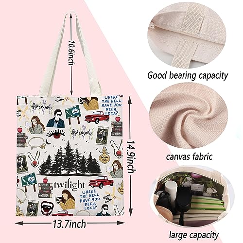 Twilight Edward's Girl Forks Vampire Lover Tote Bag - City Of Forks Inspired Gift, White - Image 2