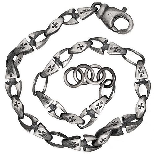 Handmade Hand Chain 925 Sterling Silver Bracelet For Men Valentines Day Gift For Men Bracelet Men Gothic Bracelet Chain Bracelet Jewelry Cross Jewelry Boyfriend Rock Punk #TOP29