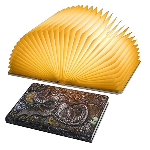 QXMGCBOK LáMpara Libro DragóN, Lampara de Noche Plegable, LáMpara de Libro en Relieve 3d, Libro Falso Para La DecoracióN, Regalo úNico de Los FanáTicos Del Libro Al Novio Del NiñO