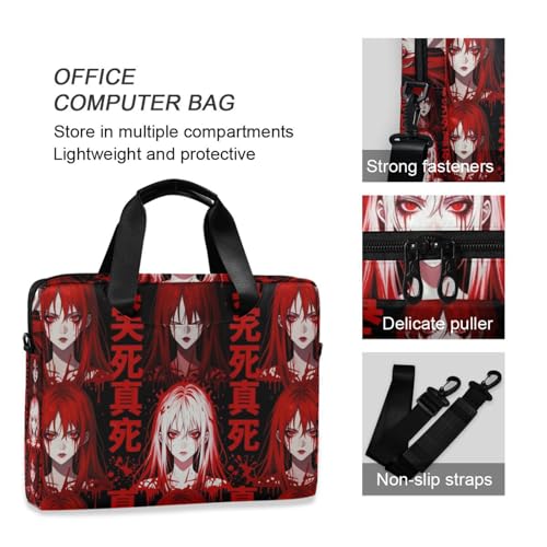 Funda para portátil con asa y correa 15.6 pulg roja miniatura 6