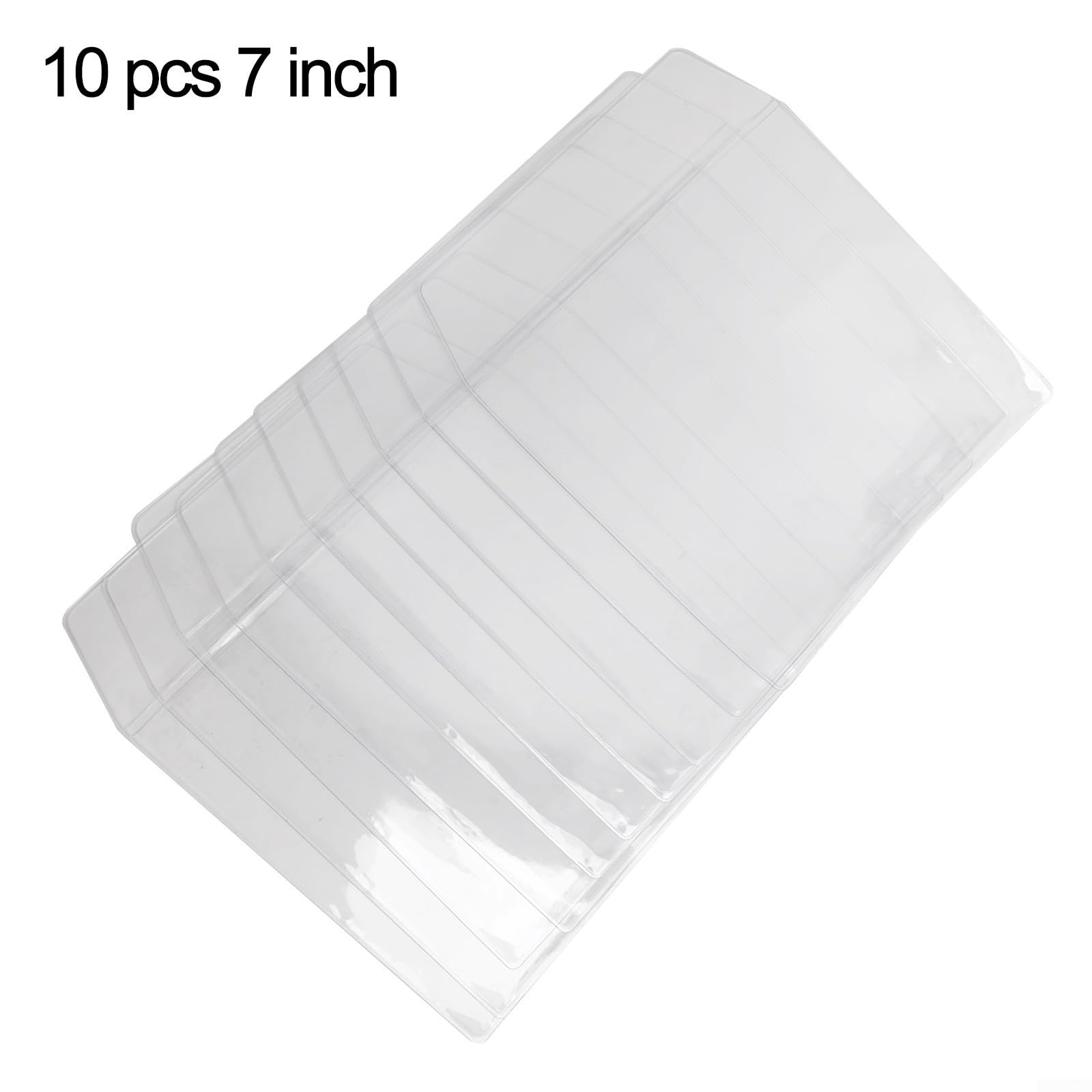 Custodia protettiva per dischi in vinile da 30,5 cm, 25,4 cm, 17,8 cm, in PVC trasparente, per proteggere album LP da polvere, graffi e usura (17,8 cm)