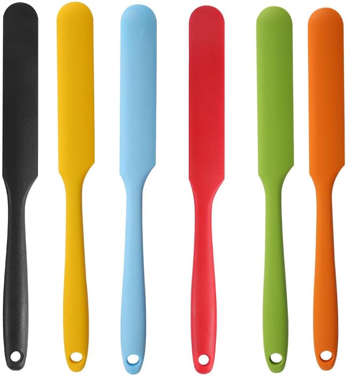 Compatible For 6/3PCS 24CM Silicone Integrated Extended Scraper Kitchen Baking Cake Butter Spatula Mixing Knife Tool(24cm 6PCS)