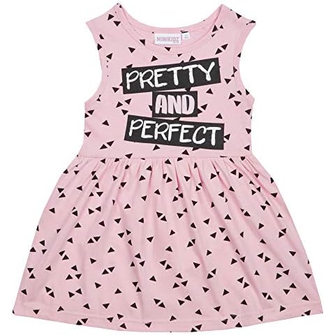 Metzuyan Girls Geometric Cotton Skater Dress Cover