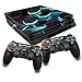 Schutz Folie Sticker Set für Spiele Konsole und Controller Gehäuse Aufkleber Vinyl Skin gegen Kratzer Design Cover passgenau selbstklebend RX022 (PS4 Pro, Nr. 17 Hexagon)
