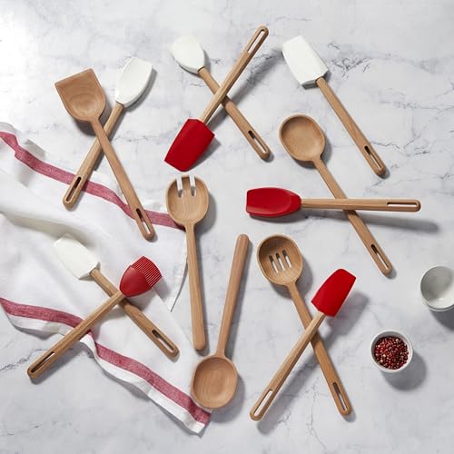 Image of Le Creuset Signature Wooden Slotted Spoon