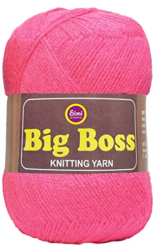 Image of Big Ball Rose (200 gm) Wool Ball Hand Knitting Wool /Art Craft Soft Fingering Crochet Hook Yarn, Needle Knitting Yarn Thread dyeB B CIB