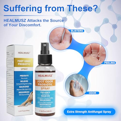 Image of Athletes Foot Spray 3Pcs, Jock Itch & Ringworm Treatment-Extra Strength Itch Relief Spray for Feet, Shoes, Socks-Odor Eliminator-Complete Course for Men, Women.