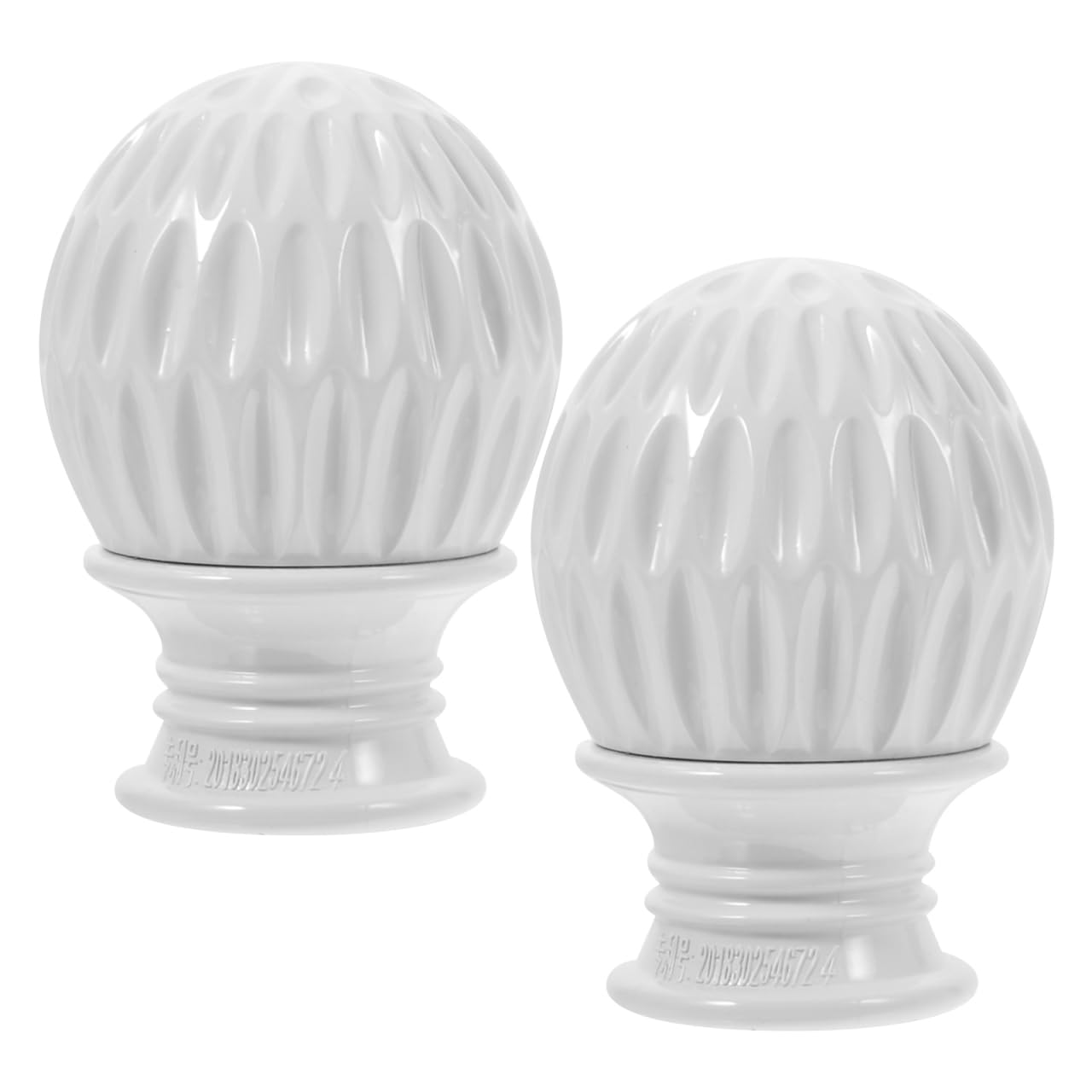 DOITOOL 2 Pcs Curtain Rod Finials Replacement, Plastic Drapery Drapery Rod Finials,Roman Curtain Rod Decorative Head Caps Fit for 20-22mm Diameter Curtain Rods