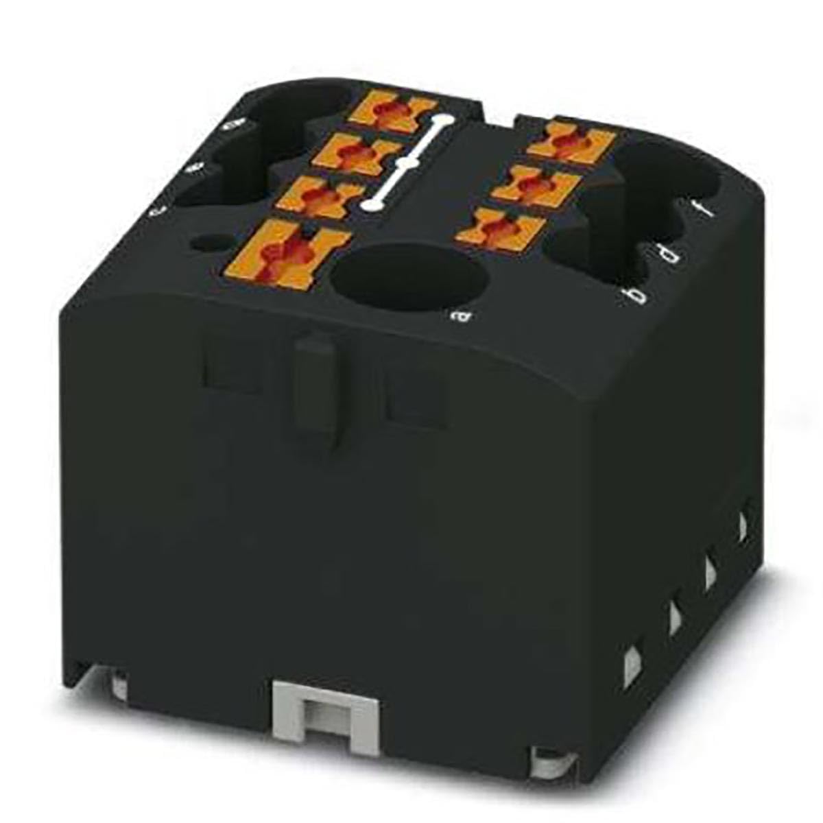 PHOENIX CONTACT PTFIX 6/6X2,5 BK - Blocco di distribuzione con morsetto di base, 450 V, 24 A, numero di porte 7, sezione 0,14 mm²-4 mm²