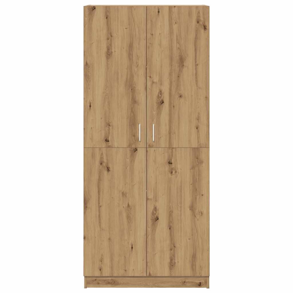 vidaXL Armario de Madera de ingeniería Roble Artesanal 80x52x180 cm, ropero, Armario de Almacenamiento, Organizador de Ropa, guardarropa