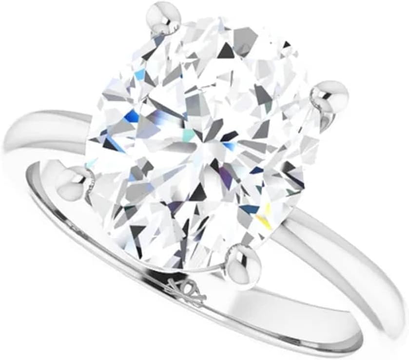 3CT-5CT Oval Cut Bridal Ring Solitaire Moissanite Wedding Ring for Women Promise Gifts for Her 925 Silver/10K/14K/18K Gold