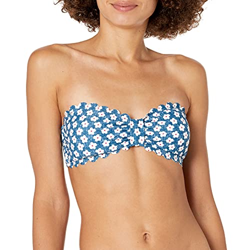 Bikini bandeau Tommy Hilfiger Scallop haut premium en tissu extensible pour femme