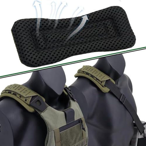 LZBMIEF Pacote com 2 almofadas de alça de ombro táticas, colete de malha respirável para mochila com