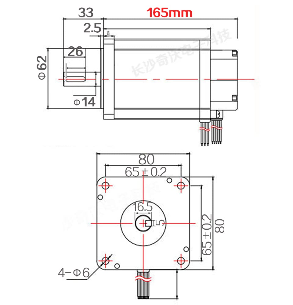 QIWO Brushless Motor 110V/220V 1000W High Torque 80mm Square BLDC Motor High Speed Low Noise Hall Motor with Driver (110v-1000W6000rpm)