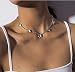Produktbild Jovono Boho Halsketten mit einlagigem Schmetterling Anhänger Halskette Halsband für Frauen und Mädchen (Silber)