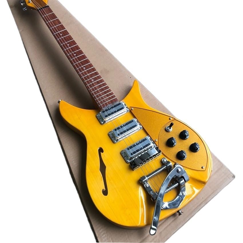 Guitare électrique Custom Yellow 325 pour un son haut et fort