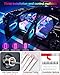 Led Lights for Car Accessories Interior, Smart RGB+IC Interior Car Lights, App & Remote Control Multicolor Footwell Under Dash Chasing Inside Light Kits 4 Lines Music Sync Mode for Cars Truck ATV UTV