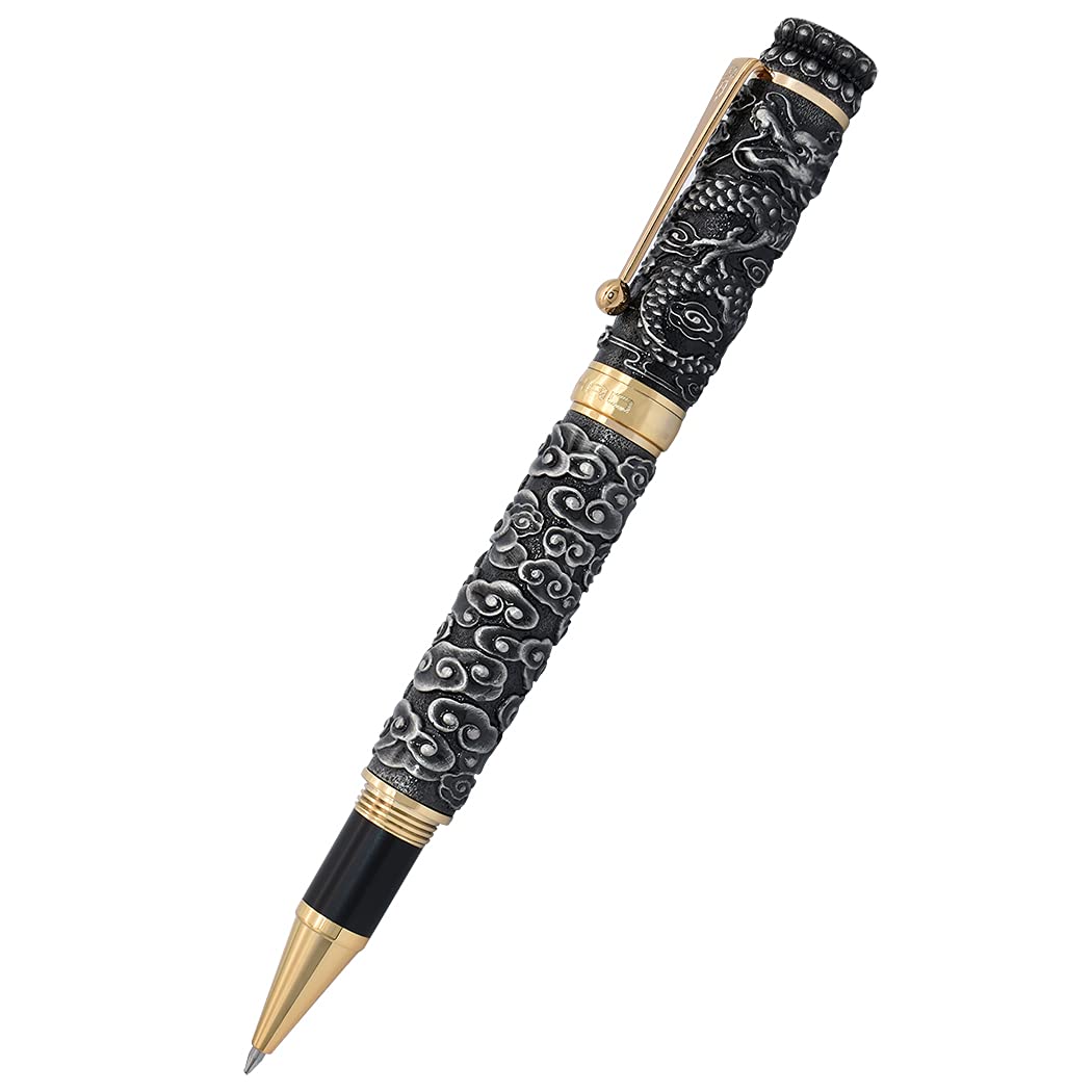 Amazon | ドラゴンペン Jinhao ローラーボールペン 古代シルバー