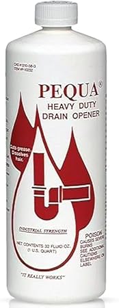 PEQUA INDUSTRIES P-10232 Pequa Heavy Duty Drain Opener, Non-Acid, Fast-Acting