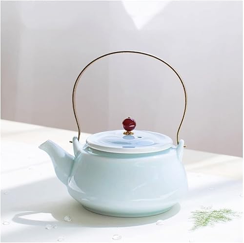 Tetera de té de gran capacidad de 210fl oz tetera de cerámica hecha a mano tetera de porcelana para el hogar tetera de hojas sueltas con filtro de