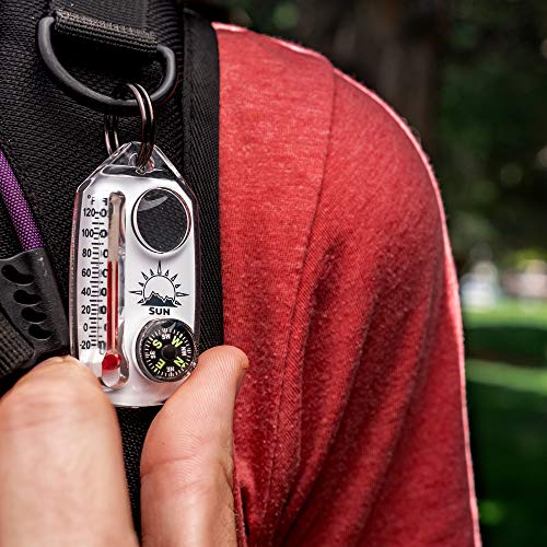 Sun-Company-TripleGage-3-in-1-Zipper-Pull-with-Compass-Thermometer-and-Magnifying-Glass-Essential-Outdoor-Navigation-Tool-for-Camping-Hiking-and-Scouting