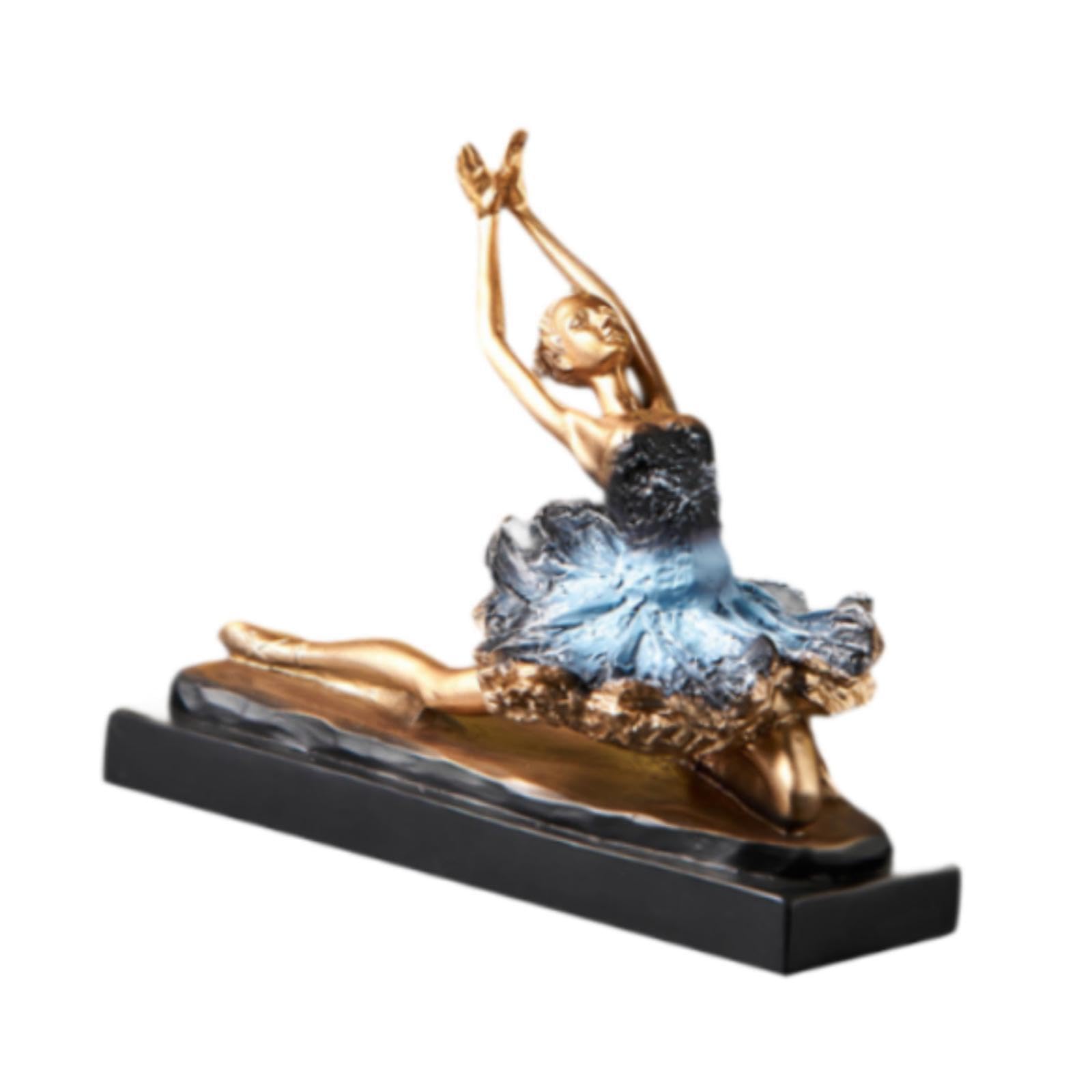 TWISAXC Resin Sculpture Ballet Dancer Statue Ornament Figure Modern Art Craftsmanship Elegance Home Decoration And Is Warm, Style D