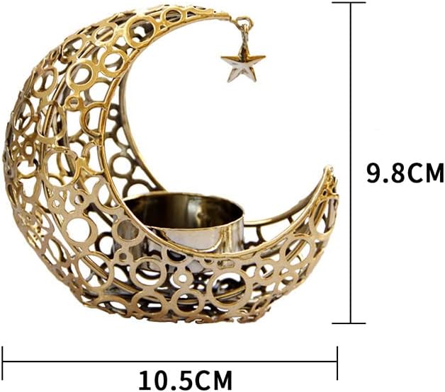 Candleholders Moon Black Gold Metal Candle Holder Creative Modern Romantic Wedding Christmas Domestic Decoration(Gold)