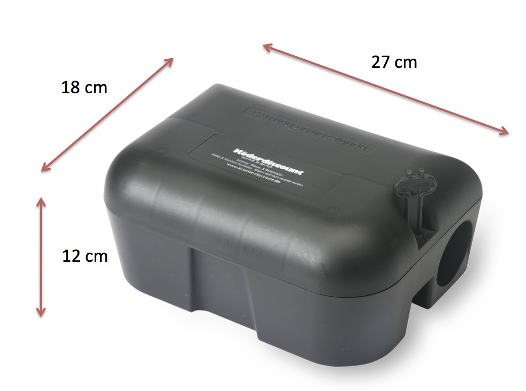 Köder-Discount Rattenköderbox Set mit 2 Köderboxen und 2 Präzisions-Schlagfallen – Giftfreie Rattenbekämpfung, Wetterfest & Wiederverwendbar – Sicher für Kinder & Haustiere, inkl. Anleitung