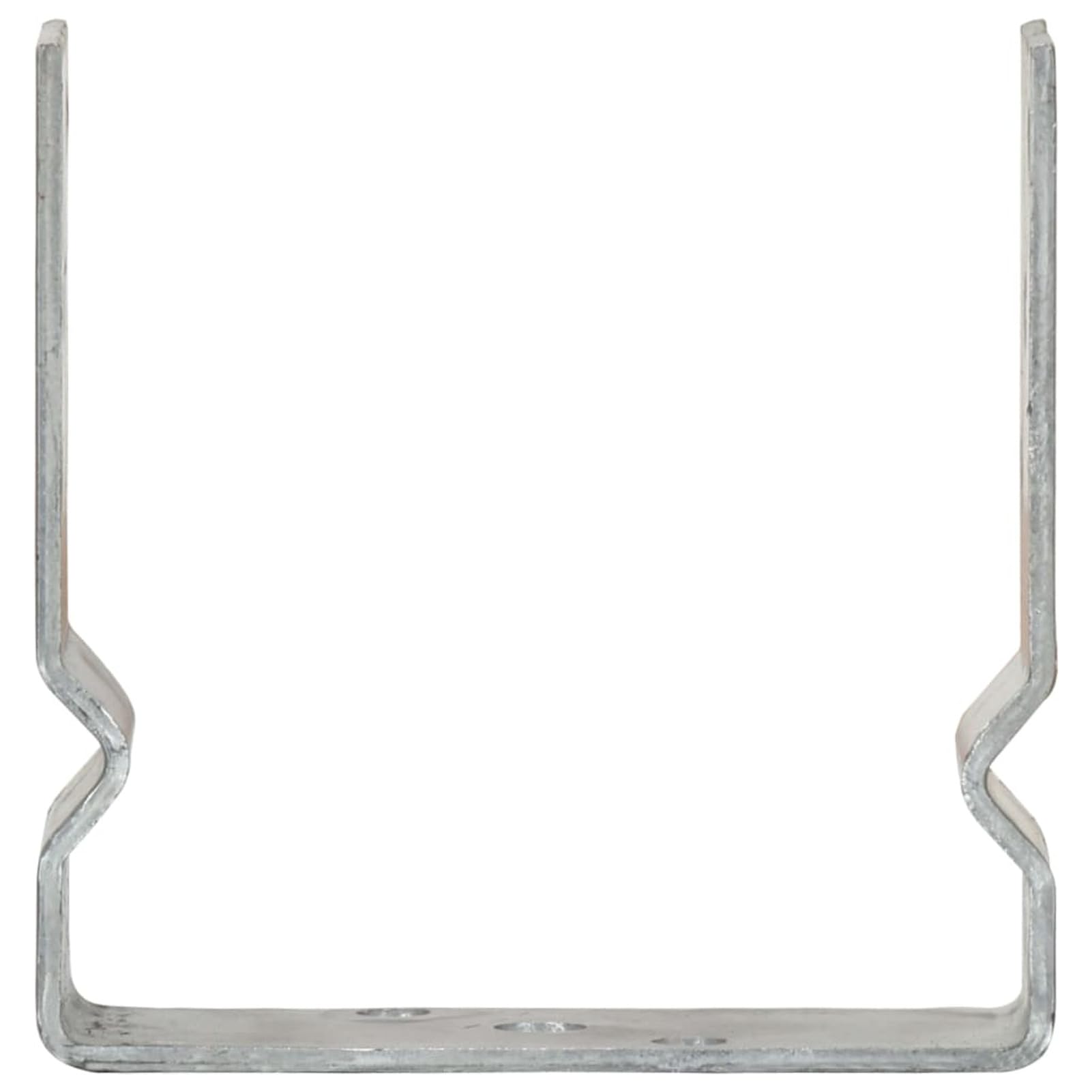 ShGaxin Anclajes de Valla 6 uds Acero galvanizado Plateado 14x6x15 cm