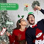 Christmas Photo Booth Props Kit(32Pcs) DIY Photo Booth Prop Pose Sign Kits for Adults Kids for Christmas Party Supplies (Style 2) - Image 5