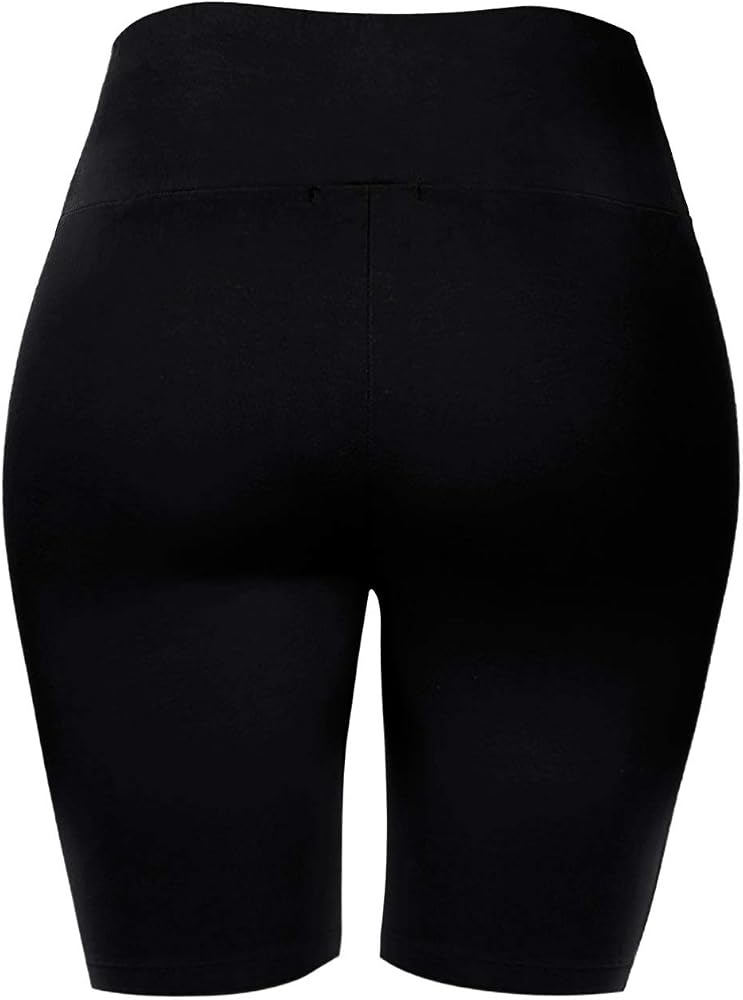 HATOPANTS Women's High Waist Cotton Bike Shorts - Mid Thigh Workout & Casual Shorts - View #12