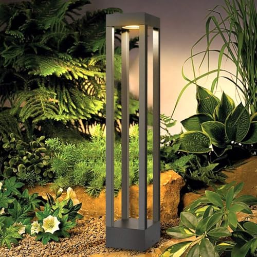 Kingwen LED Wegeleuchten Außen 9W Pollerleuchte 3000K Wegbeleuchtung Aussen Gartenleuchten Pollerleuchten 60CM Wegeleuchte IP65