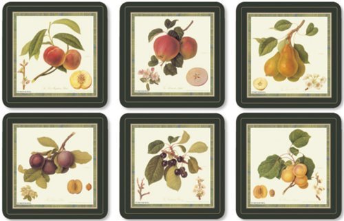 Pimpernel Hooker Fruits Coasters - Set of 6