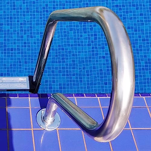 Escalera para piscina con pasamanos de acero inoxidable antideslizante miniatura 4