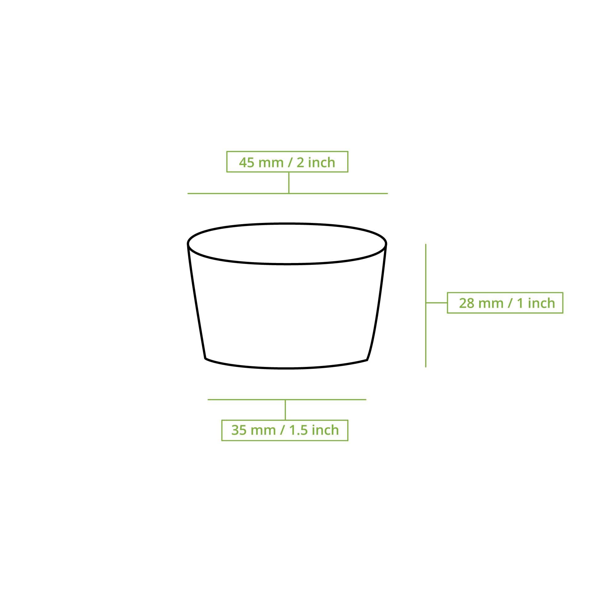 BIOZOYG 5000x pequeños tazones para Dips, salsas, Fingerfood, mermelada mini tazas para porción 30 ml redondo blanco tazas de papel con recubrimiento orgánico 100% biodegradable